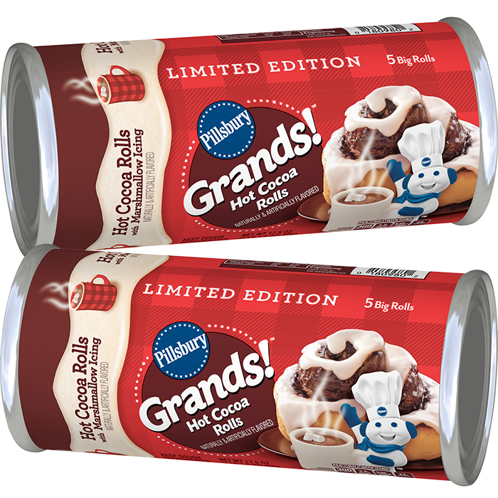pillsbury grands! hot cocoa rolls with marshmallow icing