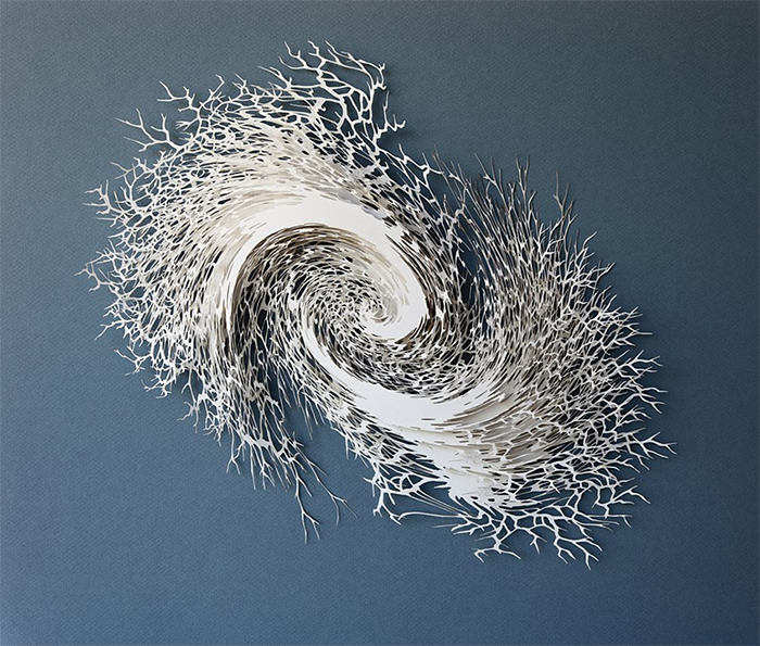rogan brown paper sculpture vortex
