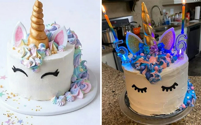 unicorn cake turned out better than expected