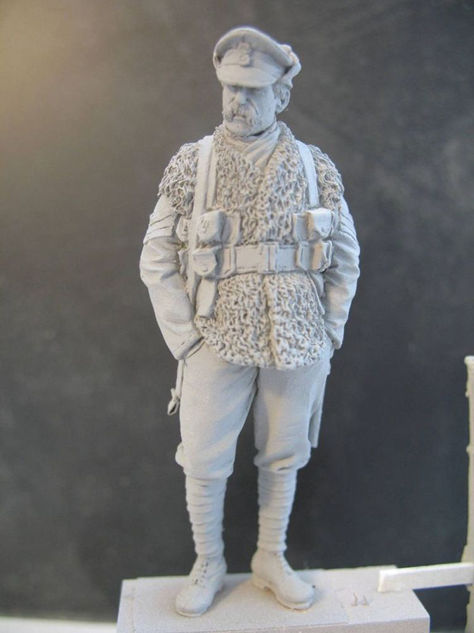 unpainted soldier model