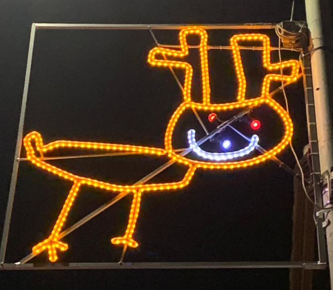 2008 reindeer christmas lights design by laura brister
