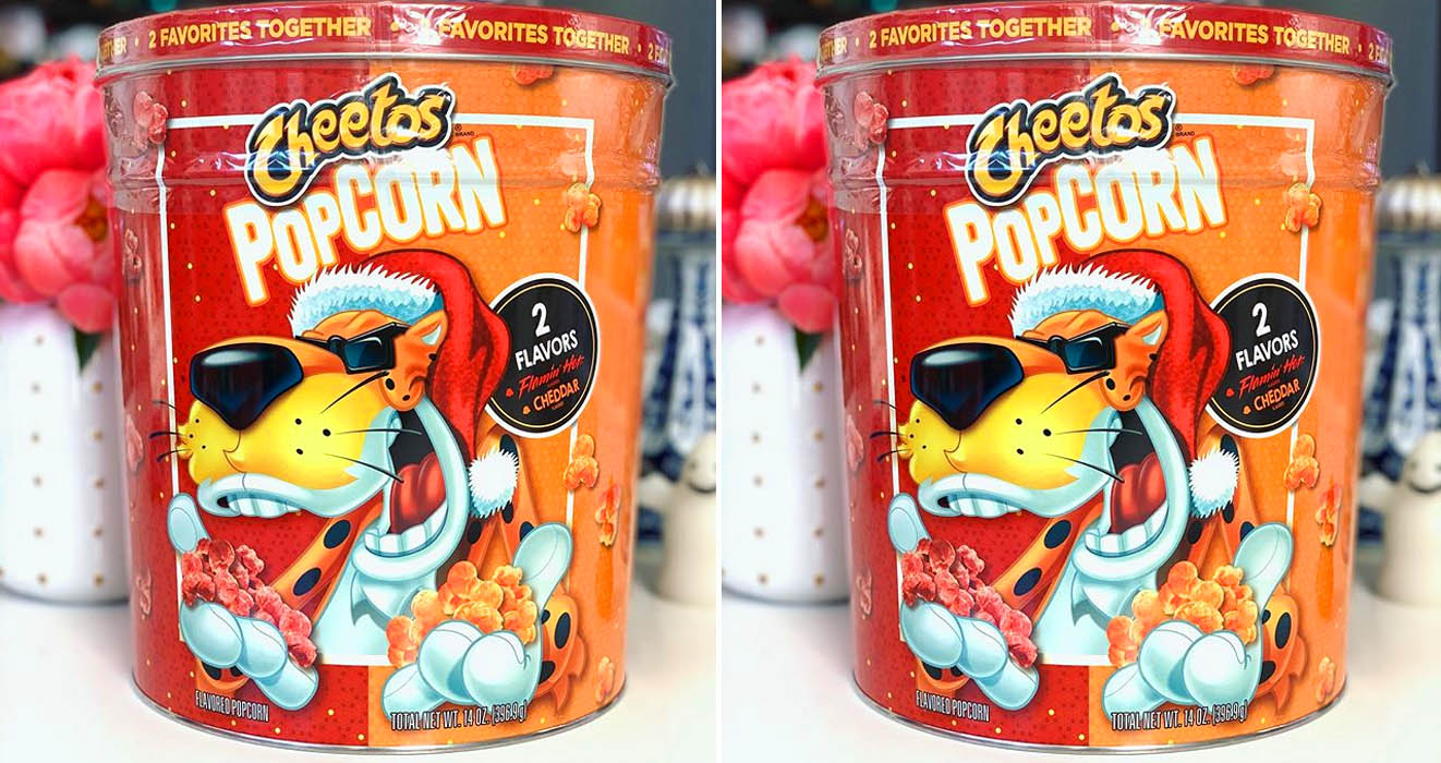 You Can Get A Tin Of Cheetos Popcorn Filled With 2 Flavors.