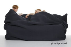 You Can Get A Bean Bag Bed With A Built-In Pillow And Blanket