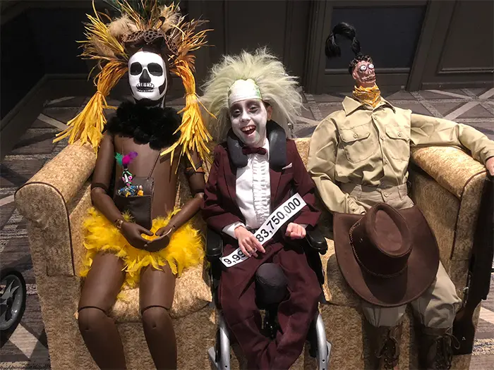 boy with cerebral palsy beetlejuice halloween costume ideas