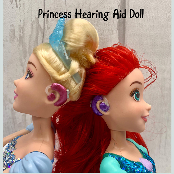 cinderella and ariel toy figures with hearing aids