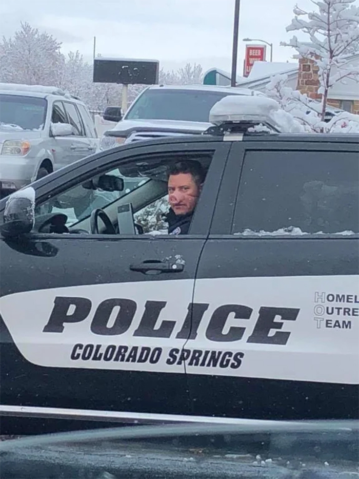 cop wearing pig nose funny gag
