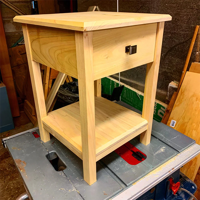 creative dads builds night stand for daughter