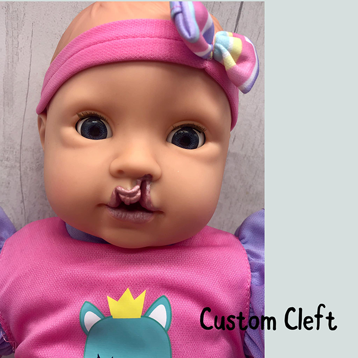custom-made baby toy figure with cleft