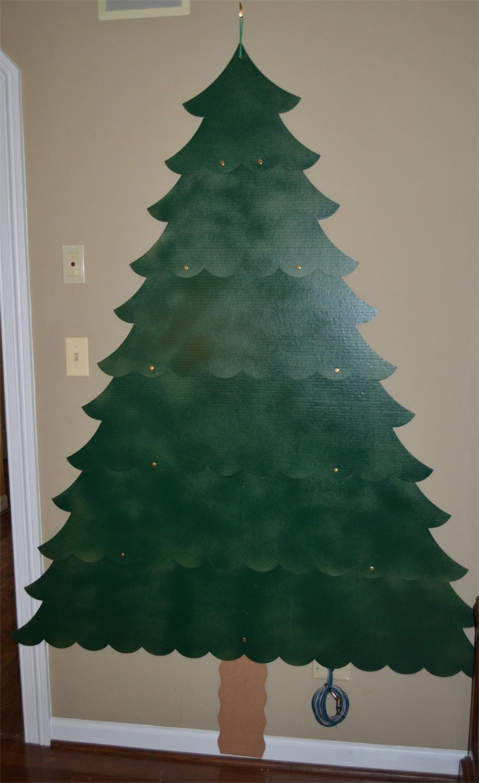 flat cardboard holiday tree