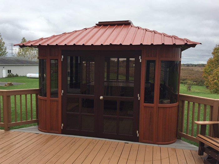 fully enclosed hot tub gazebo