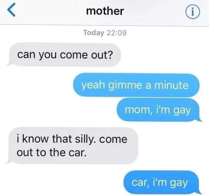 funny honest answer coming out to the car