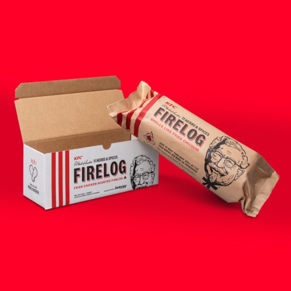 kfc fire log with box