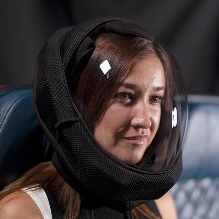 lady wearing microclimate air helmet