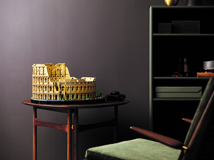 lego roman colosseum side table display