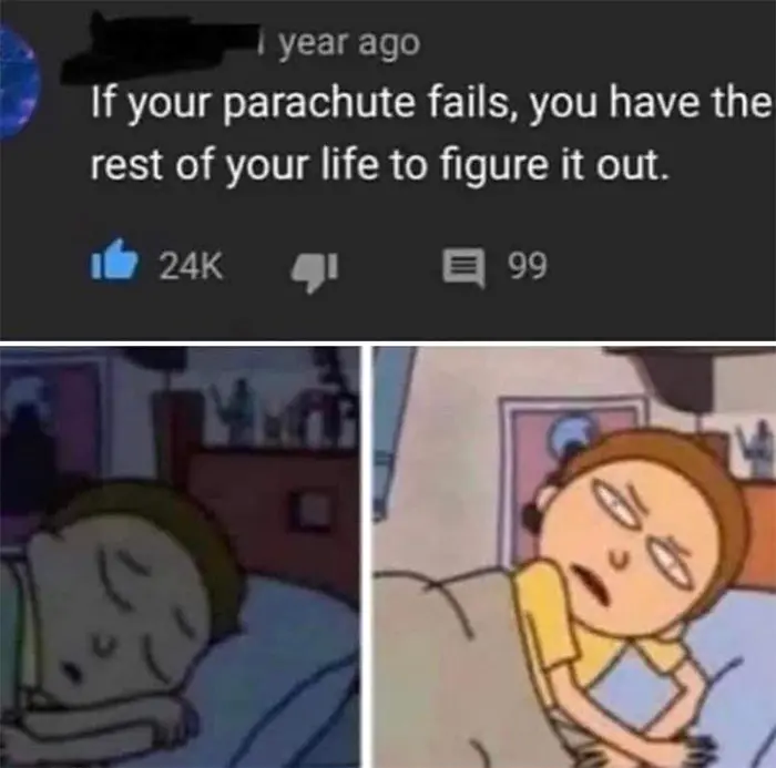 parachute fails figure it out