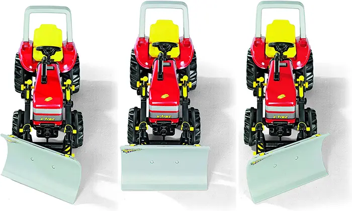 pedal powered snow plow angle positions