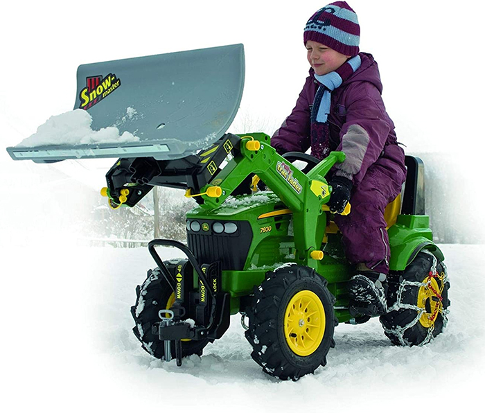 pedal powered snow plow rolly trac lader