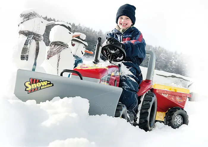 pedal powered snow plow toy tractor