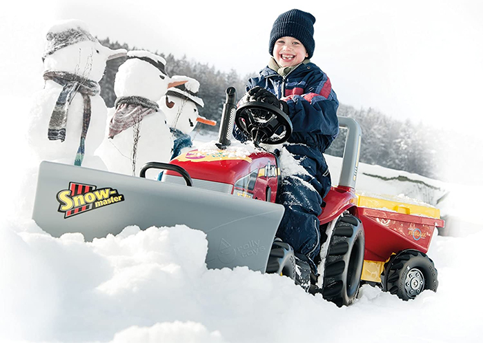 pedal powered snow plow toy tractor