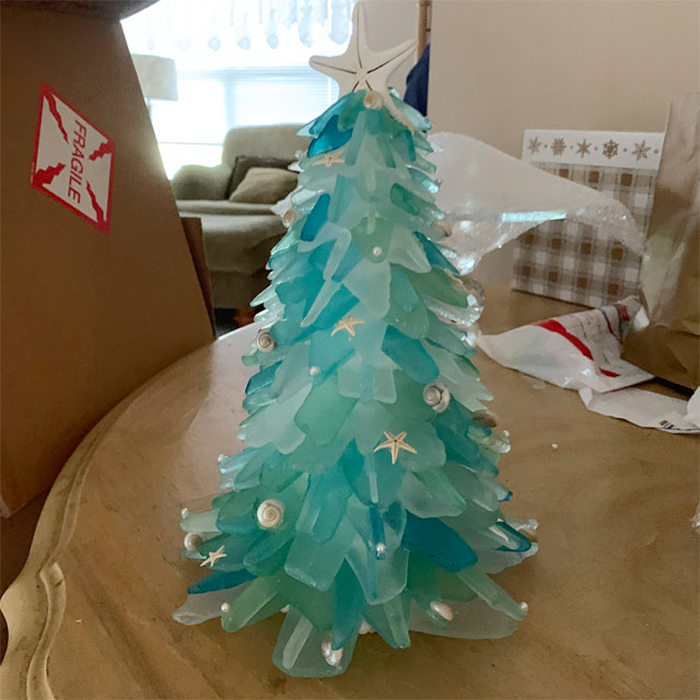 sea glass christmas trees starfish topper