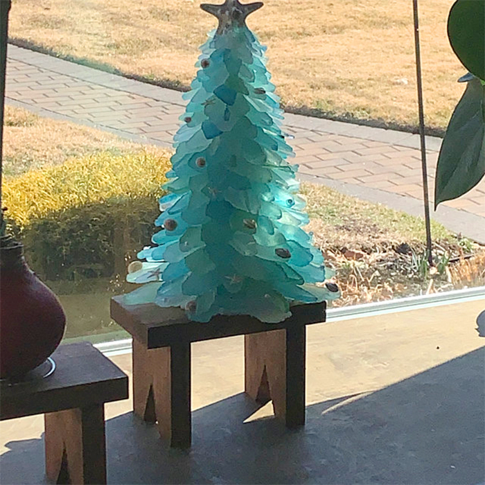 tabletop holiday tree turquoise