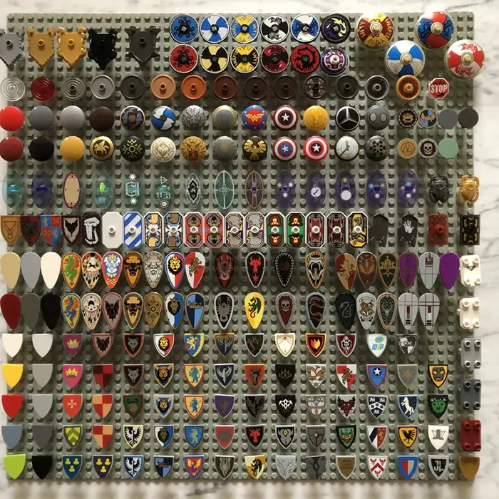 unique collectibles lego shields