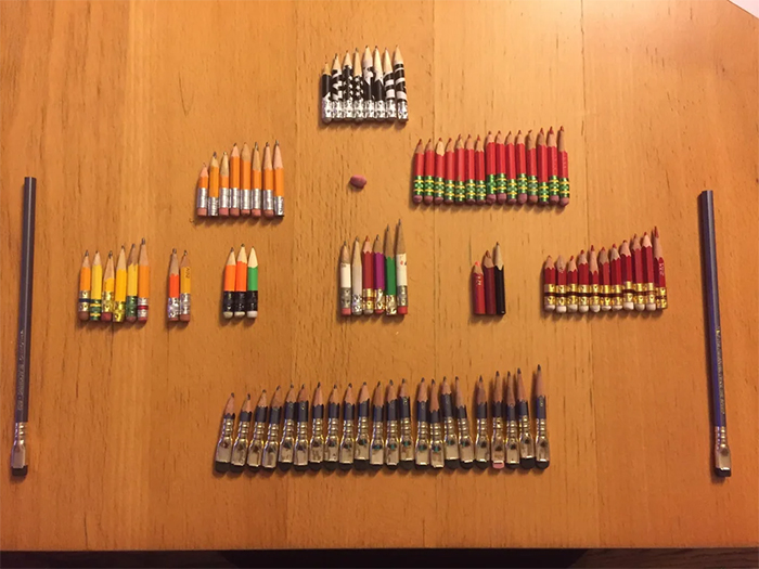 unique collectibles worn down pencils
