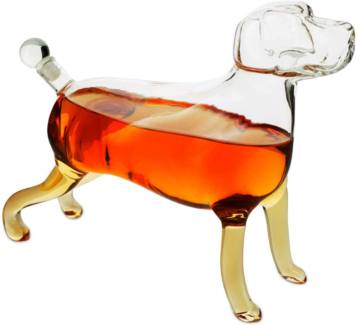 Labrador Dog Whiskey Decanter by The Wine Savant Right profile