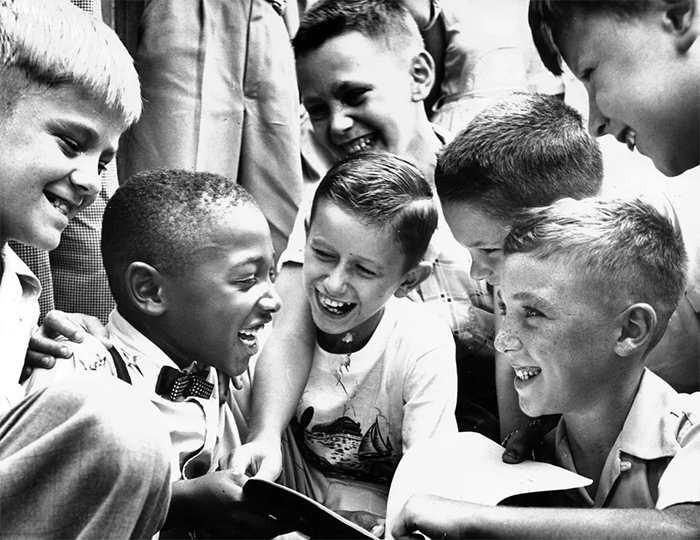 african american kid welcomed at public school