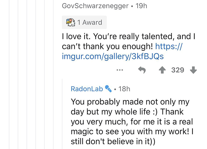 arnold schwarzenegger and radon lab reddit conversation continuation