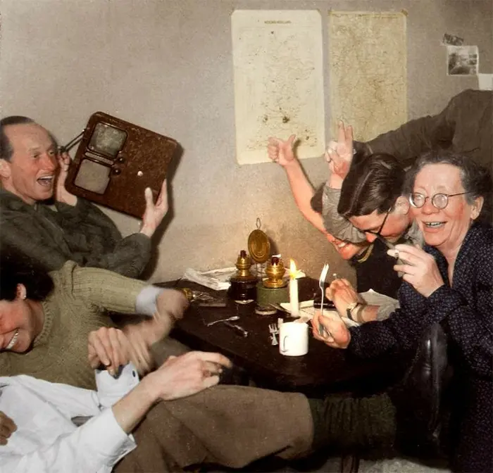 dutch resistance celebrate hitler death