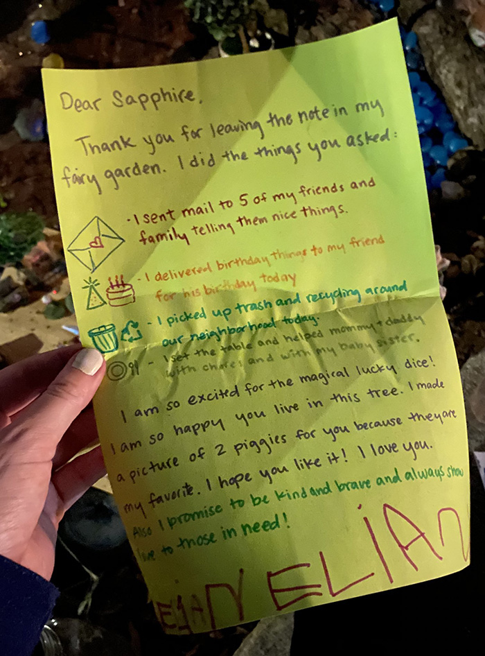 fairy garden builder eliana letter to sapphire the fairy about accomplished tasks