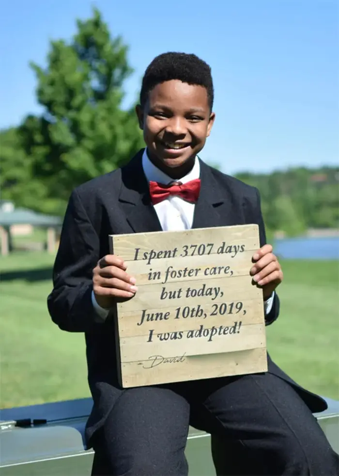 foster kid finally adopted