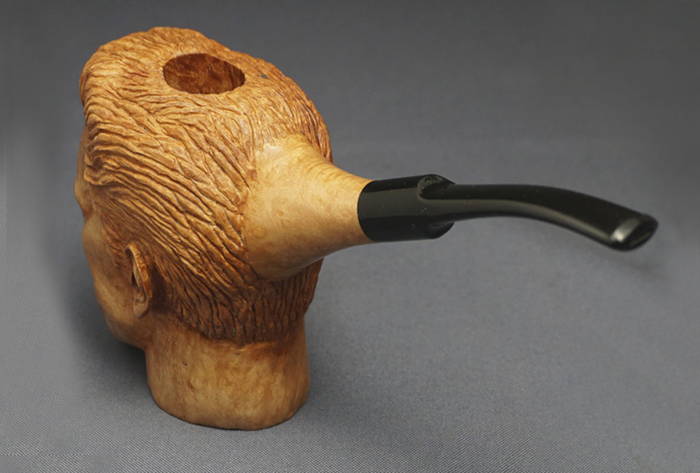 fully functional handmade pipe inspired by arnold schwarzenegger character