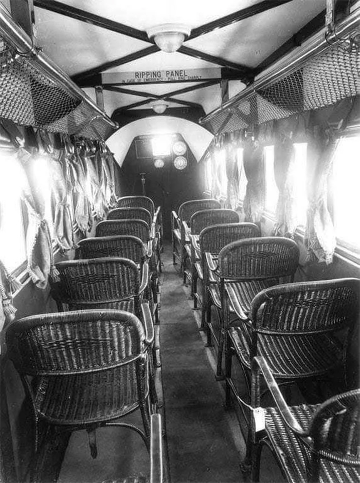 inside of an airplane 1930