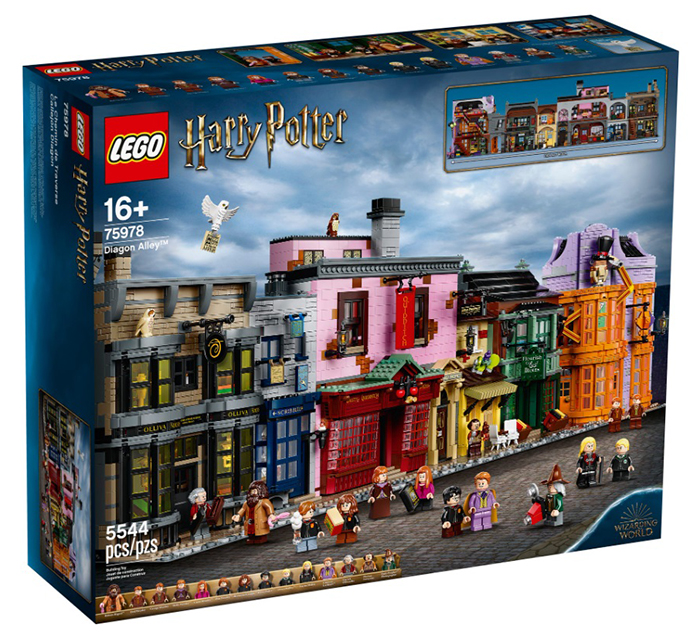 lego harry potter diagon alley set packaging front