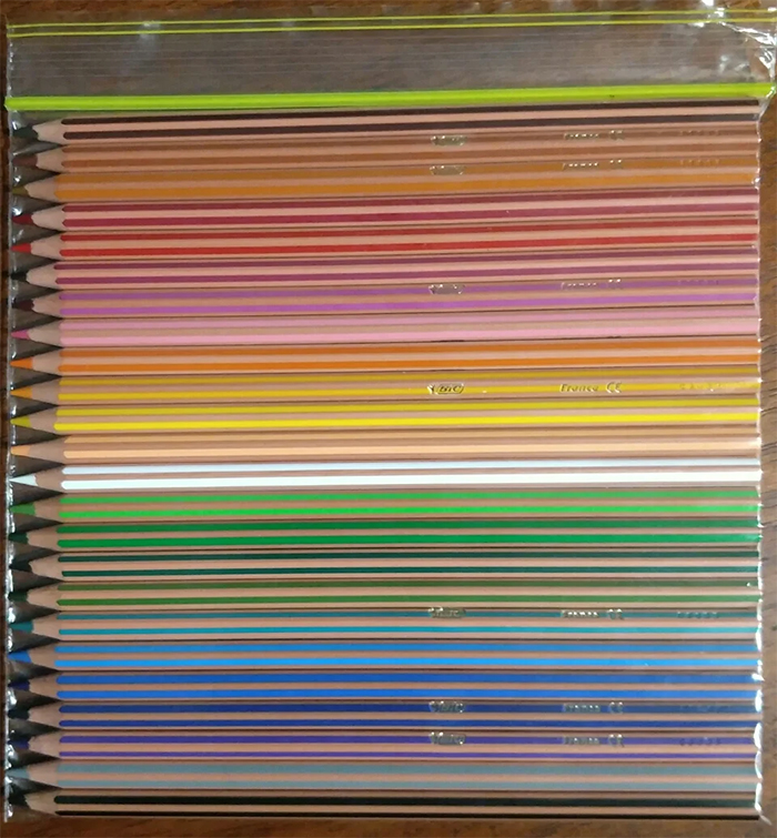 perfect things colored pencils ziplock