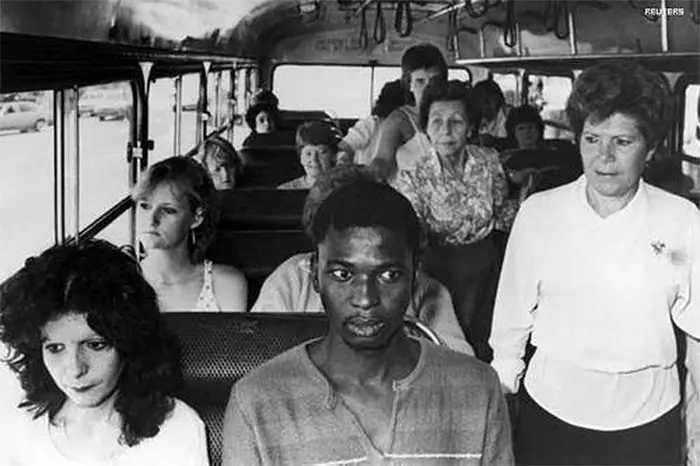 rare photos black man rides bus for white passengers