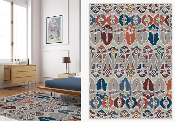 ruggable corellian ikat polychrome floor mat