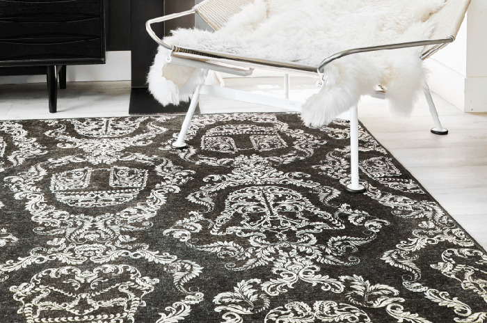 ruggable star wars themed rug dark side damask charcoal