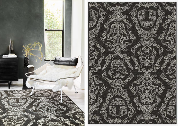 ruggable star wars themed rug dark side damask charcoal