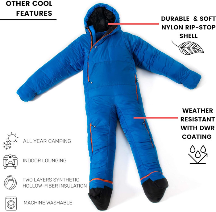 sleeping bag onesie specifications