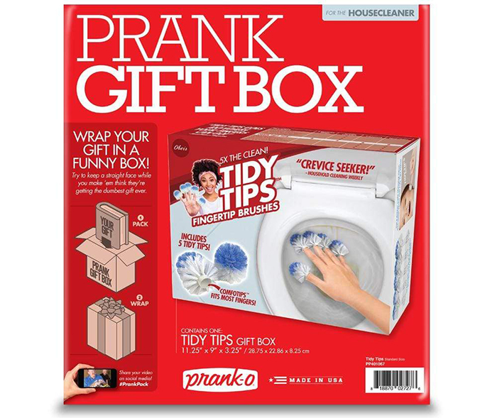 tidy tips fingertip brushes prank gift box