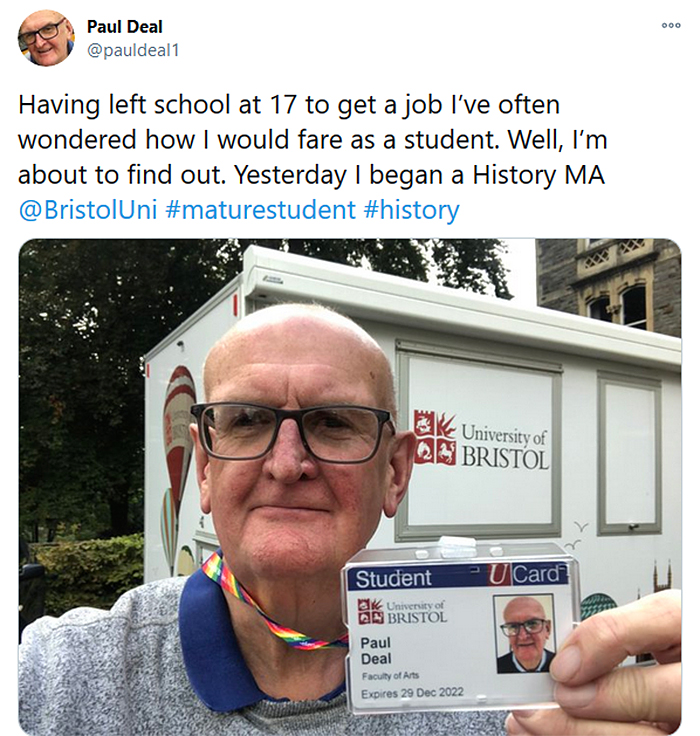 wholesome things senior man student