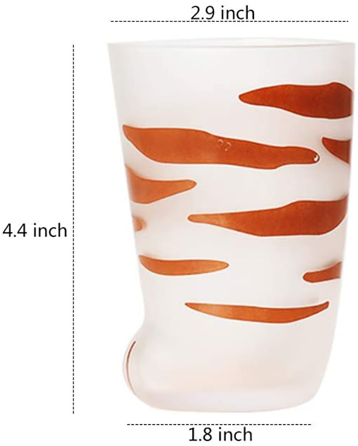 cat paw cup dimensions