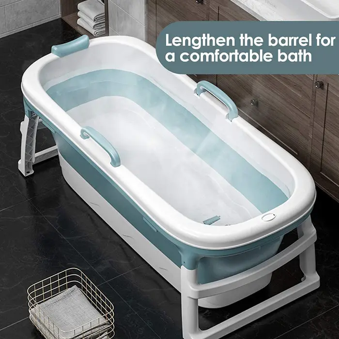 collapsible spa tub when fully expanded