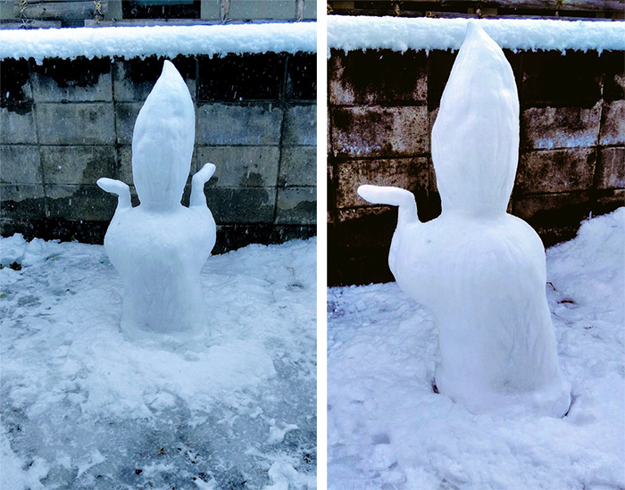fox sculpted ice figure