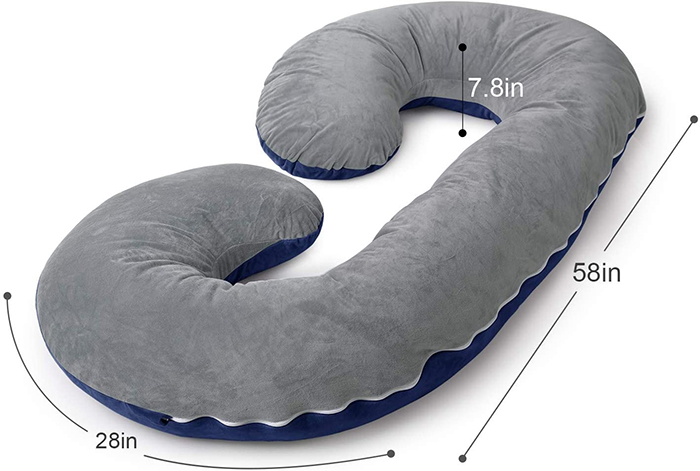 full body maternity support pillows size