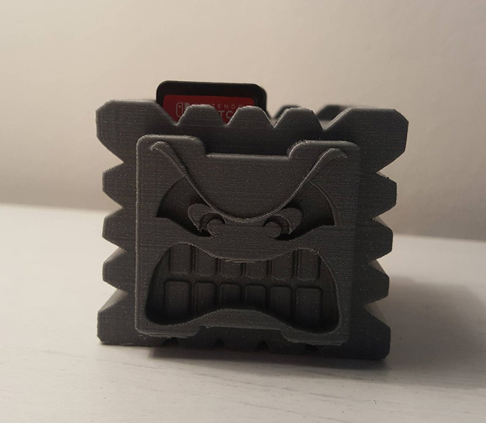 handydans3dprints 3d printed angry stone face sd card storage box