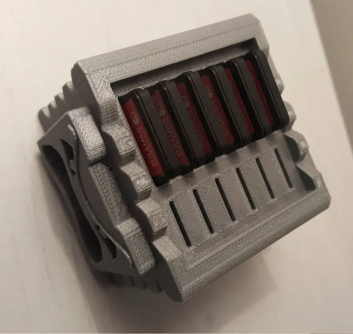 handydans3dprints angry stone face sd card storage box